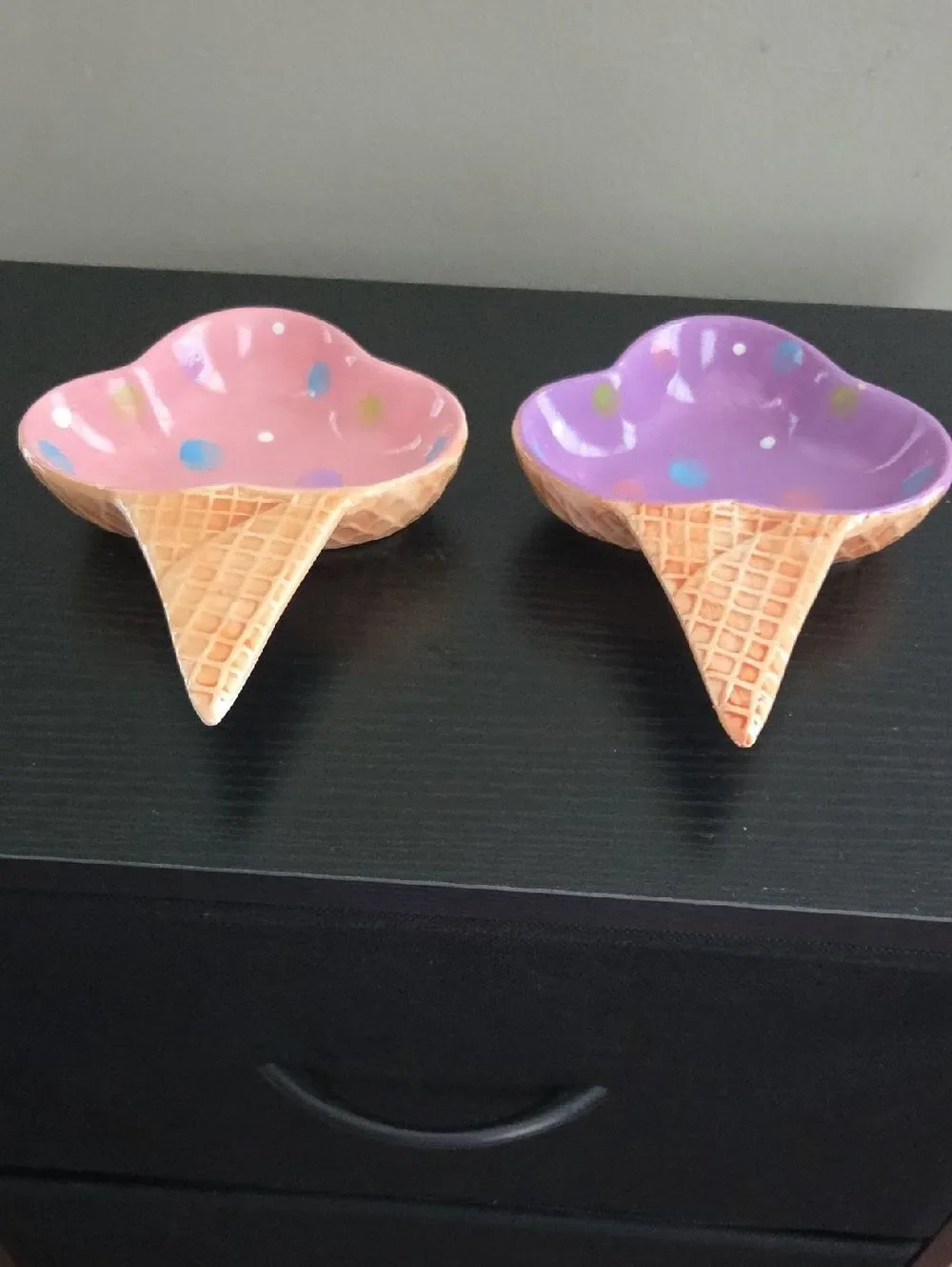 Vintage Ice Cream Cone Ceramic Small Dishes/Trinket Dish